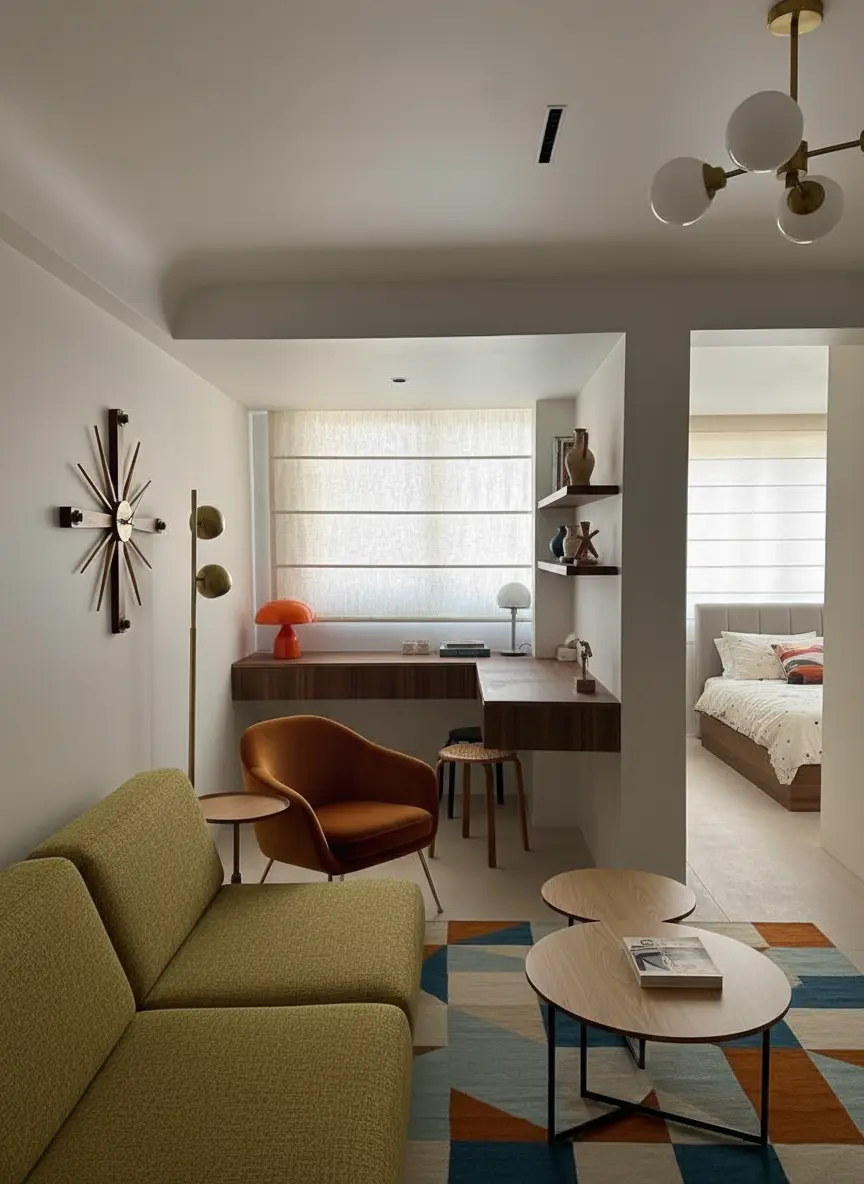 midcentury room design